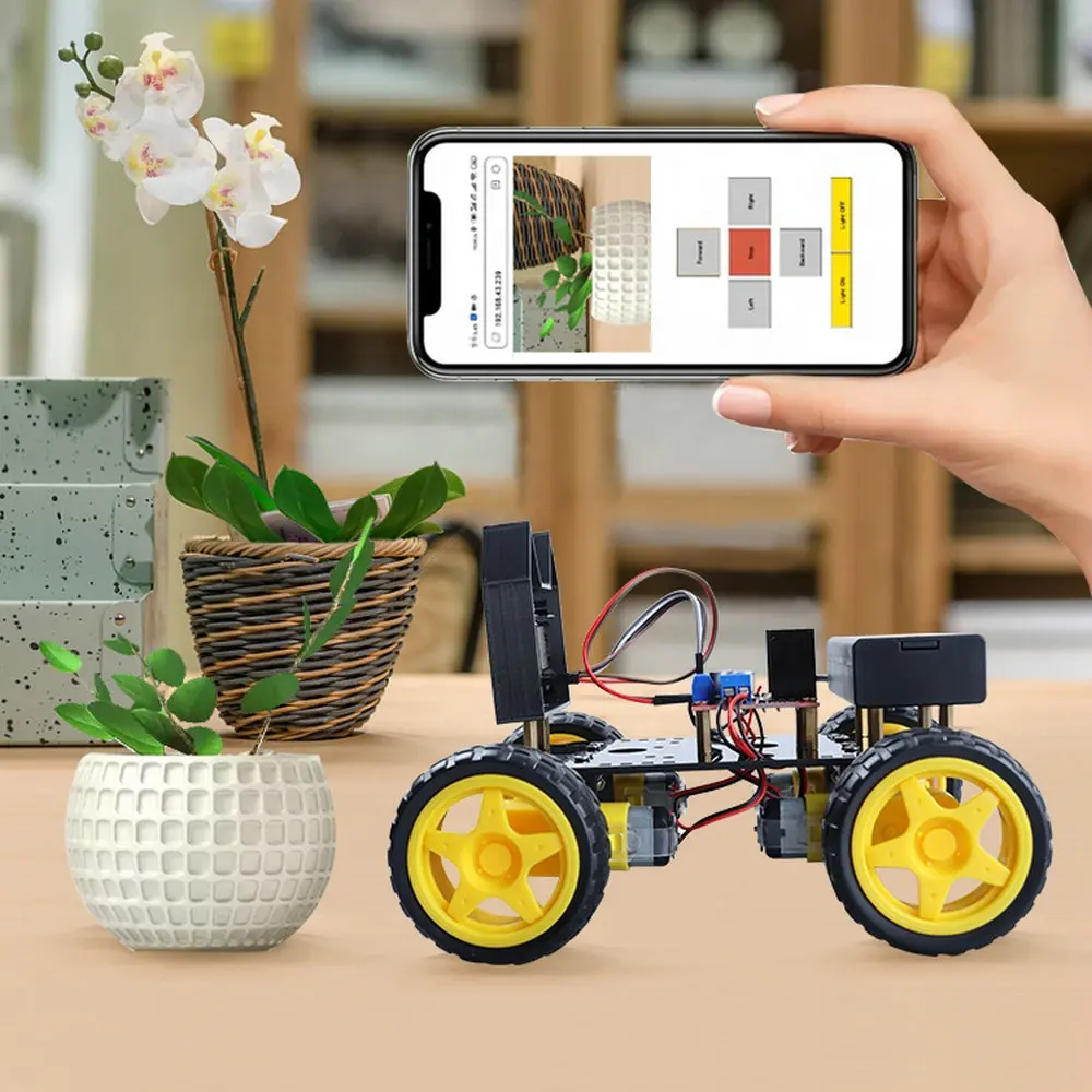 DIY RC Car With Cam Robot Smart Car Kit ESP32-Cam Module Smart Car For Arduino
DIY RC Car With Cam Robot Smart Car Kit ESP32-Cam Module Smart Car For Arduino