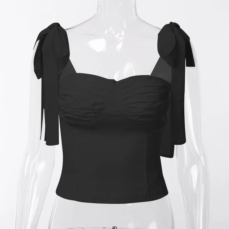 Slim Tie Top Women's Spring/summer Sexy Backless Chiffon Sling White Crop Top Tank Tops
Slim Tie Top Women's Spring/summer Sexy Backless Chiffon Sling White Crop Top Tank Tops