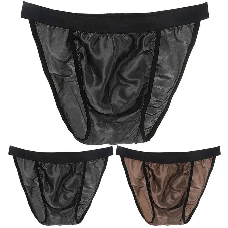 1PCS Men's Sexy Silk Briefs Low Rise Breathable Panties Thong Underwear Panties Brown Black Color M-2XL
1PCS Men's Sexy Silk Briefs Low Rise Breathable Panties Thong Underwear Panties Brown Black Color M-2XL