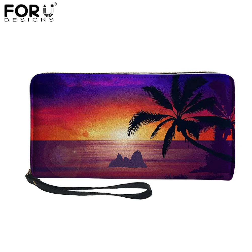 FORUDESIGNS Hawaii Sunset Scenery Printing Luxury Woman Zipper Long Wallets Coin Money Bags Waterproof Purse Female Card Holder
FORUDESIGNS Hawaii Sunset Scenery Printing Luxury Woman Zipper Long Wallets Coin Money Bags Waterproof Purse Female Card Holder