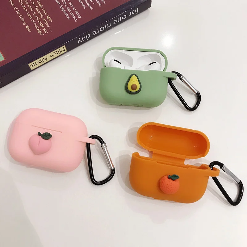 Милый 3D мультфильм фрукты для Airpods Pro 3 защитный чехол Air pods беспроводные Bluetooth