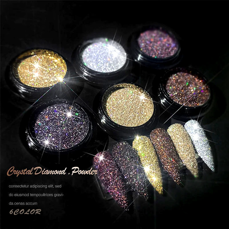 CHUNSHU Diamond Powder Nail Glitter For UV GEL Crystal Chrome Disco Pigment Dust Decorations Nails Art Manicure Gold Silver DIY
CHUNSHU Diamond Powder Nail Glitter For UV GEL Crystal Chrome Disco Pigment Dust Decorations Nails Art Manicure Gold Silver DIY