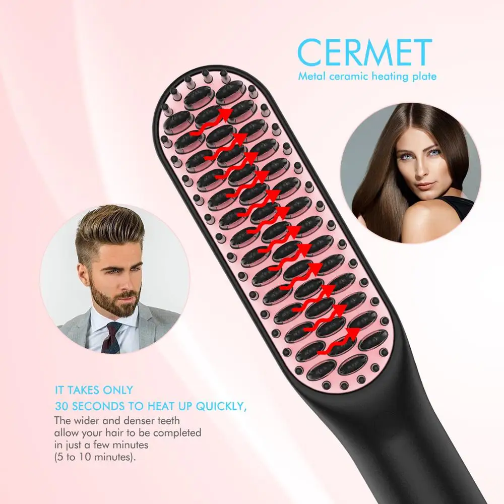 New Hot Comb Multifunctional Hair Straightener Irons Quick Heating Hair Brush Styling Electric Straight Beard Straightening
New Hot Comb Multifunctional Hair Straightener Irons Quick Heating Hair Brush Styling Electric Straight Beard Straightening