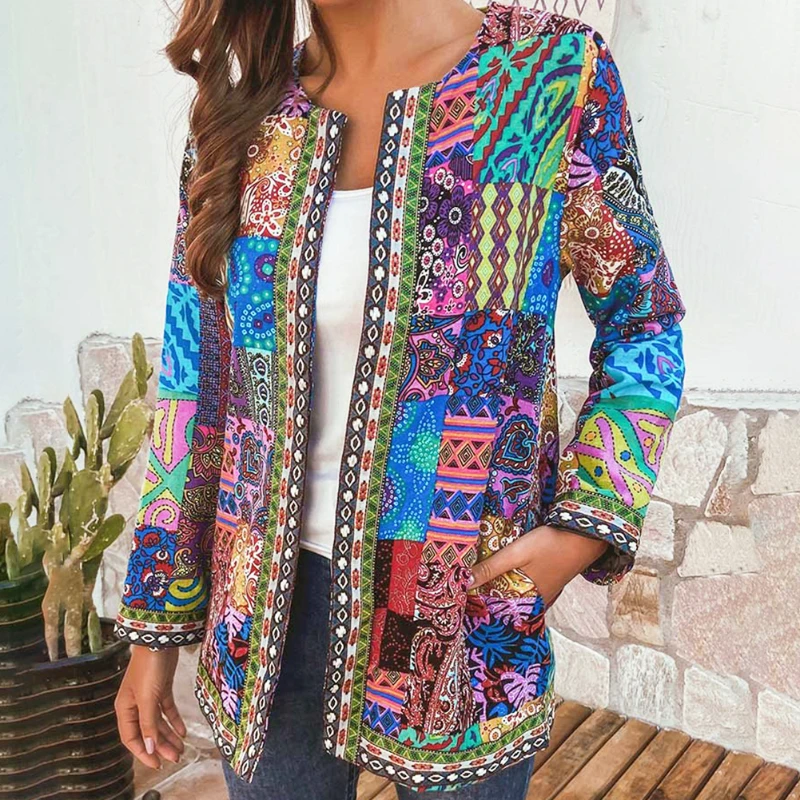 Women Jackets Coats Autumn Winter Fashion Ethnic Floral Print Long Sleeve Loose Outerwear Cardigan Oversized Overcoats Chic Tops
Women Jackets Coats Autumn Winter Fashion Ethnic Floral Print Long Sleeve Loose Outerwear Cardigan Oversized Overcoats Chic Tops