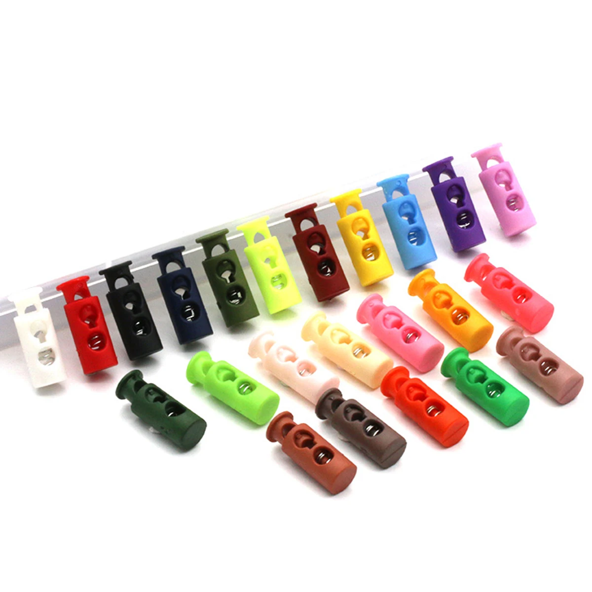 10Pcs Plastic 2 Holes Cord Lock Spring Stop Toggle Stopper Clip For Sportswear Shoes Rope DIY Craft Parts Garment Accessories
10Pcs Plastic 2 Holes Cord Lock Spring Stop Toggle Stopper Clip For Sportswear Shoes Rope DIY Craft Parts Garment Accessories