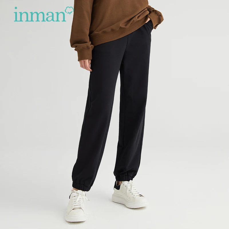 INMAN Women's Casual Pants Spring Autumn Minimalist Classic Elastic Waist Hem Black Loose All-match Trousers
INMAN Women's Casual Pants Spring Autumn Minimalist Classic Elastic Waist Hem Black Loose All-match Trousers