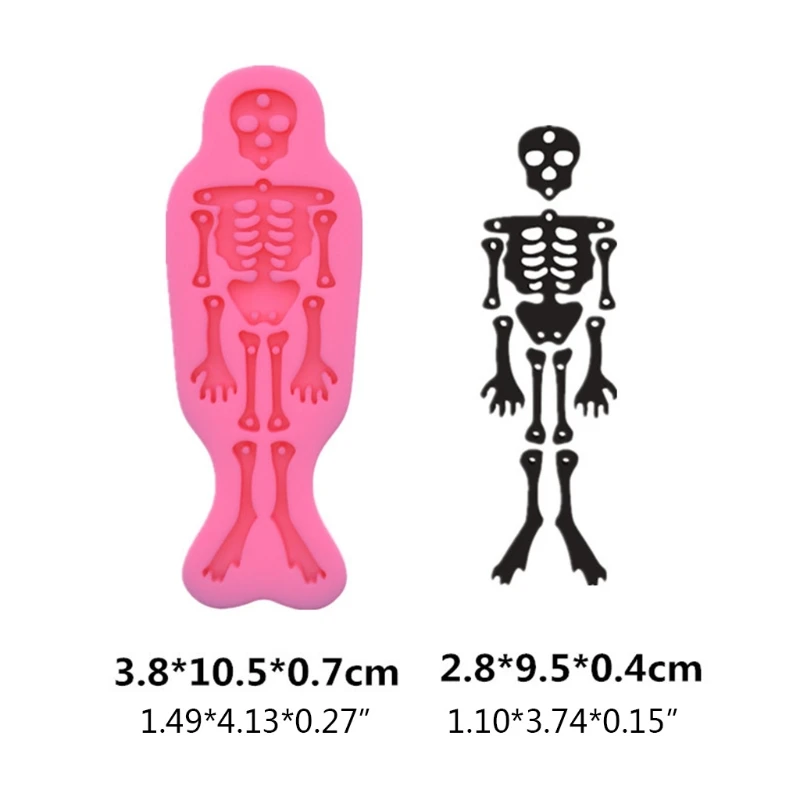 Skeleton Shape Keychain Epoxy Resin Mold Key Chain Earrings Pendants Silicone Mould DIY Crafts Jewelry Necklace Tool
Skeleton Shape Keychain Epoxy Resin Mold Key Chain Earrings Pendants Silicone Mould DIY Crafts Jewelry Necklace Tool
