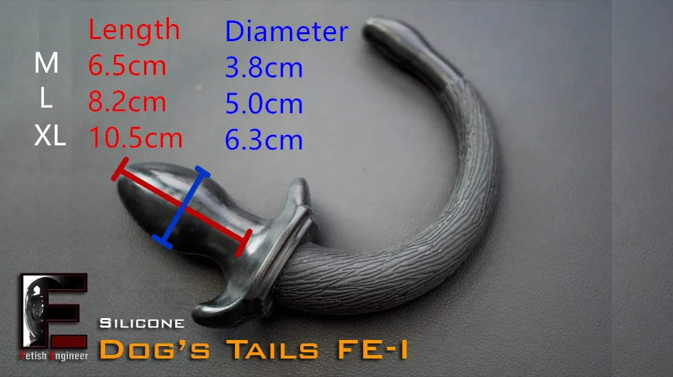 (FErubber 019) Silicon Puppy Tail Black Dog's Tail Latex Rubber Slave Fetish Wear 
(FErubber 019) Silicon Puppy Tail Black Dog's Tail Latex Rubber Slave Fetish Wear