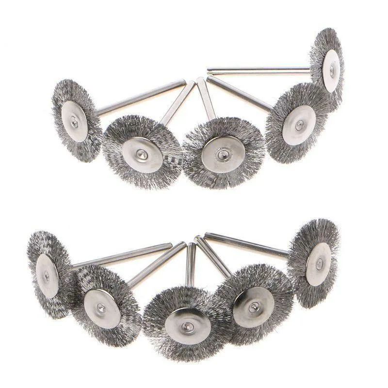 10pcs 22mm Steel Wire Wheel Brushes For Mini Drill Rotary Tools Polishing Brush Grinder Electric Tool Accessories
10pcs 22mm Steel Wire Wheel Brushes For Mini Drill Rotary Tools Polishing Brush Grinder Electric Tool Accessories