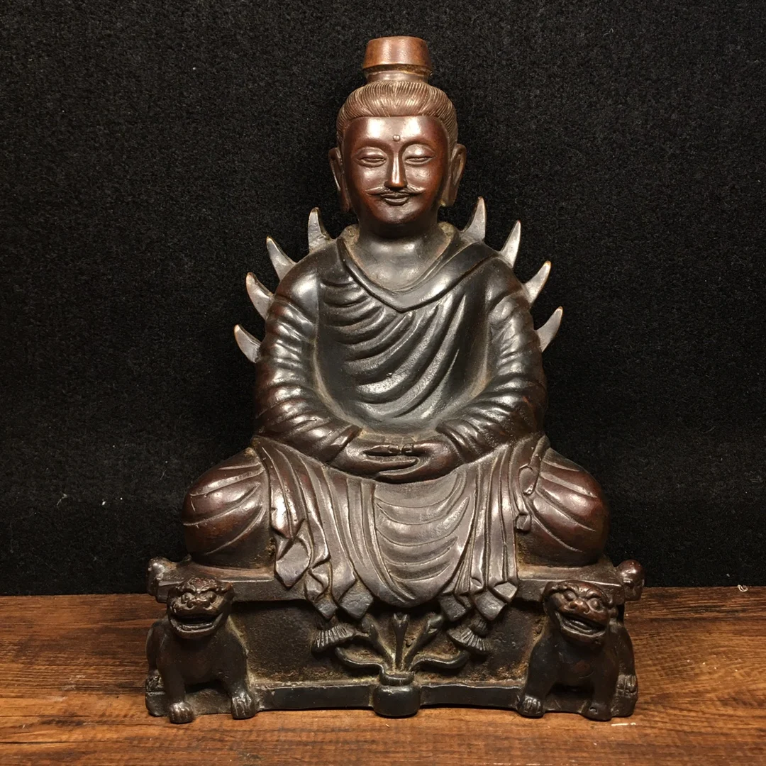 Home Decor 10"Tibet Buddhism Old Bronze Cinnabar Great Buddha Tathagata Master Zu Buddha statue Enshrine the Buddha
Home Decor 10"Tibet Buddhism Old Bronze Cinnabar Great Buddha Tathagata Master Zu Buddha statue Enshrine the Buddha