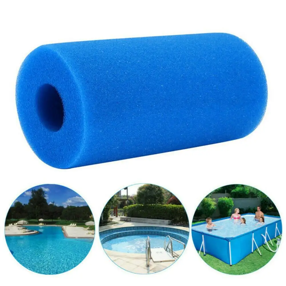

Reusable Cylindrical Swimming Pool Filters Foam Sponge Cleanser Replacement