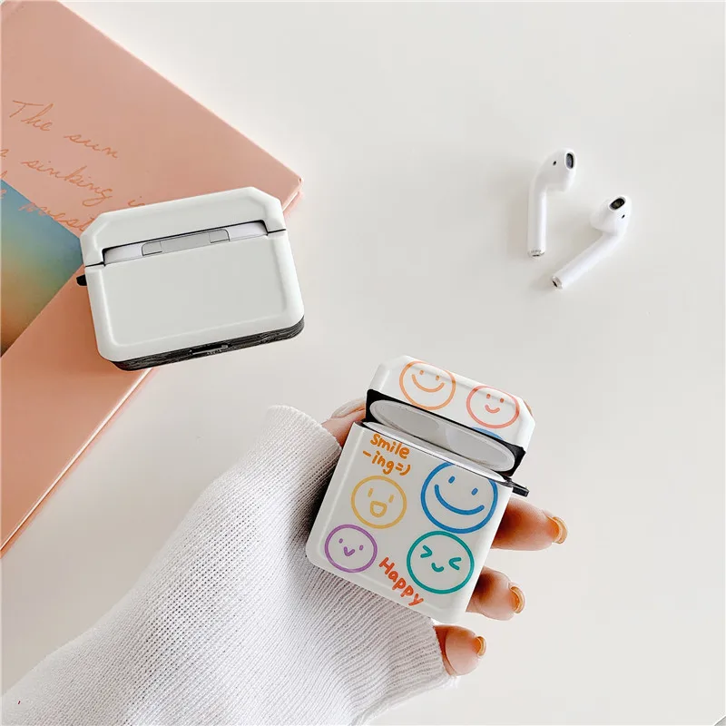 Cute Colorful smile Key Chain for airpod Pro cover soft clear tpu Wireless bluetooth protection for airpodd 1 2 cases coque back
Cute Colorful smile Key Chain for airpod Pro cover soft clear tpu Wireless bluetooth protection for airpodd 1 2 cases coque back