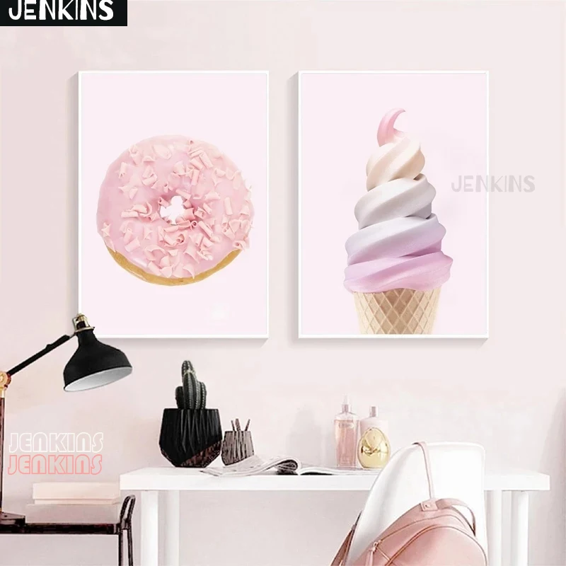JENKINS абстрактные настенные художественные постеры с десертами принты