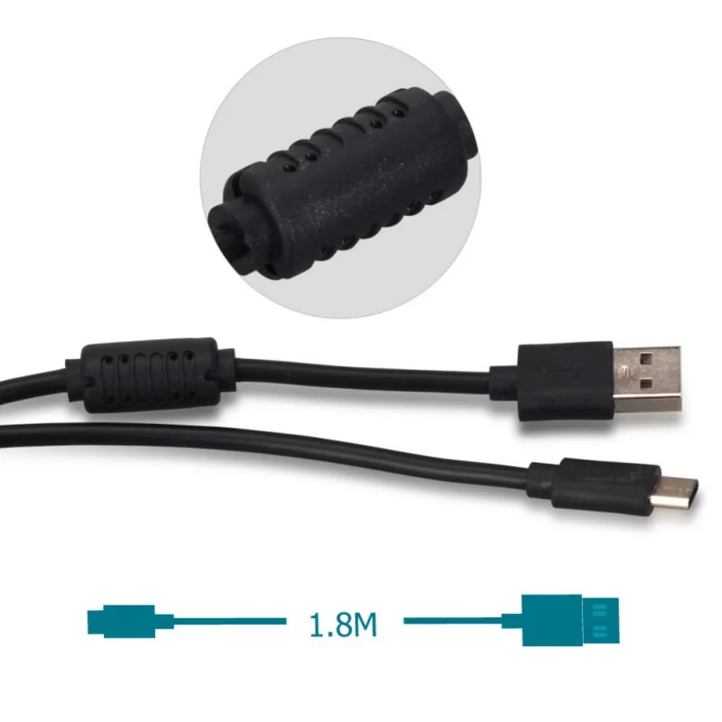 Кабель для зарядки и передачи данных USB Type-C 1 8 м с магнитным кольцом контроллера