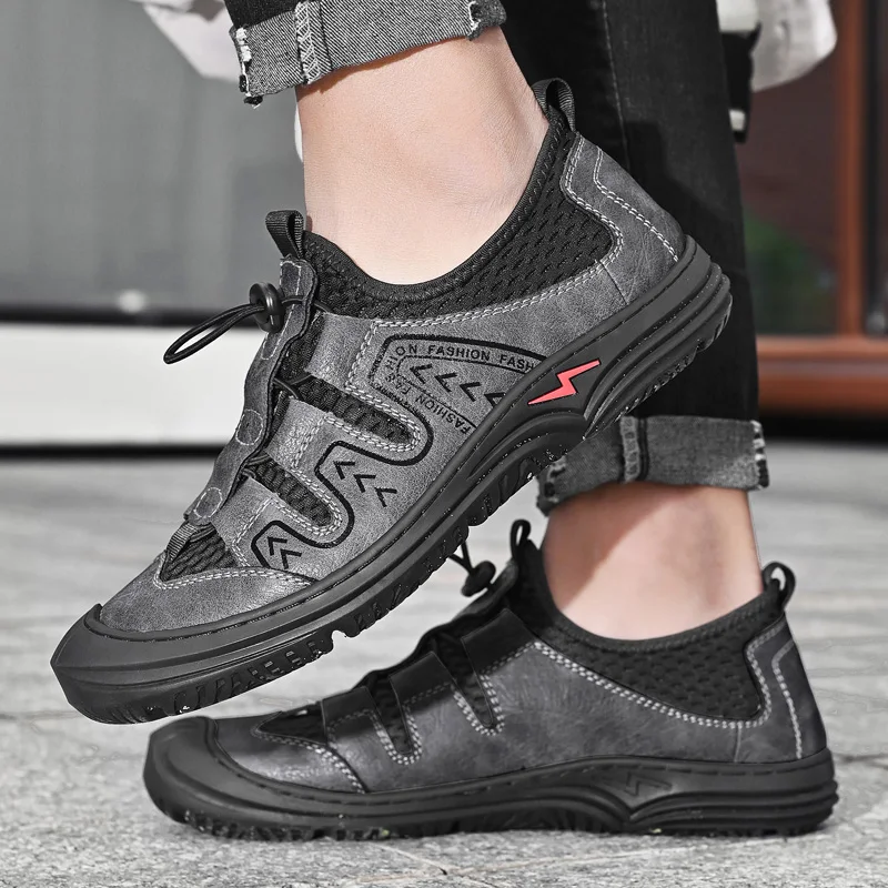 2021 Summer Breathable Men Hiking Shoes Cowhide + Mesh Outdoor Men Sneakers Climbing Shoes Men Sport Shoes Quick-dry Water Shoes
2021 Summer Breathable Men Hiking Shoes Cowhide + Mesh Outdoor Men Sneakers Climbing Shoes Men Sport Shoes Quick-dry Water Shoes