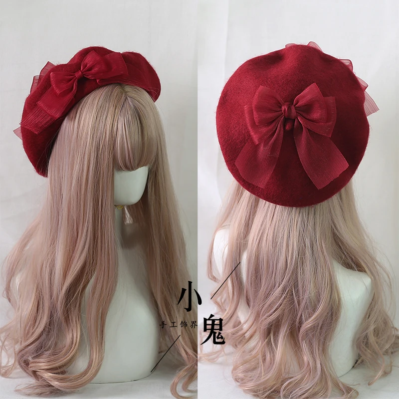 Muticolors Lolita Berets Wool Blend Hat Women Girls Bow Sailor Style Preppy Chic College Students Cap
Muticolors Lolita Berets Wool Blend Hat Women Girls Bow Sailor Style Preppy Chic College Students Cap
