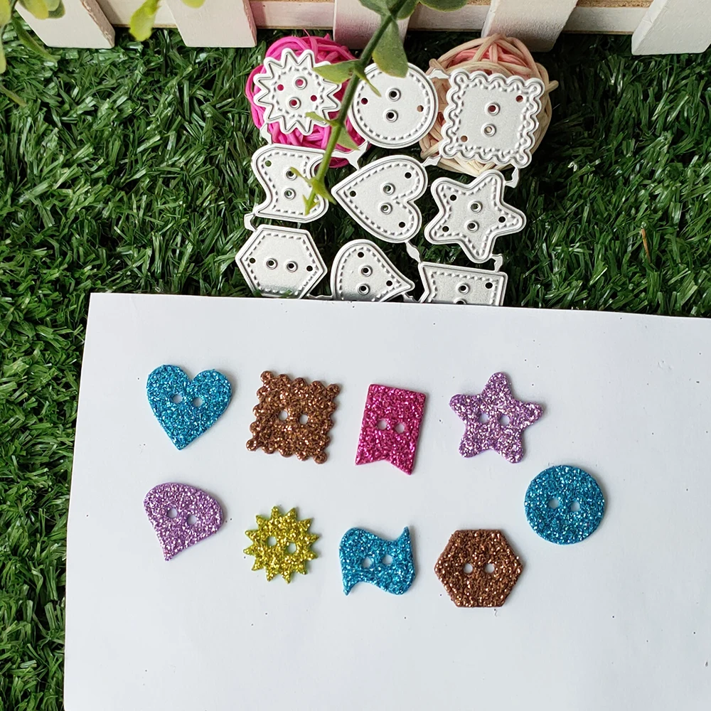 New 9 Pcs buttons metal cutting die mould scrapbook decoration embossed photo album decoration card making DIY handicrafts
New 9 Pcs buttons metal cutting die mould scrapbook decoration embossed photo album decoration card making DIY handicrafts