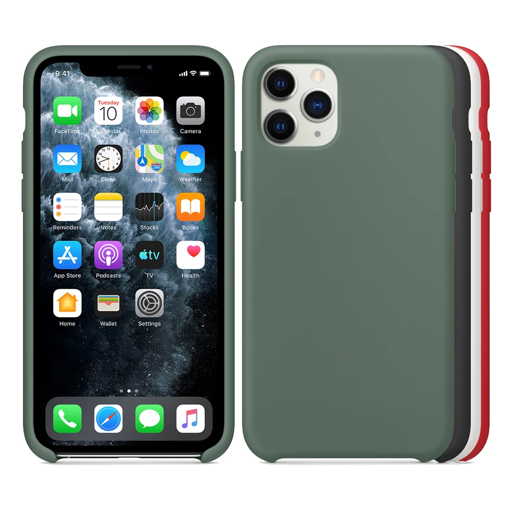 Konsmart жидкий силиконовый чехол для Apple iPhone 11 Pro Max 6 6s 7 8 Plus X XR XS мягкий ТПУ мобильный