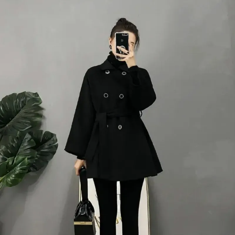 Women Long Woolen Cloak Coat Belt Jackets
Women Long Woolen Cloak Coat Belt Jackets