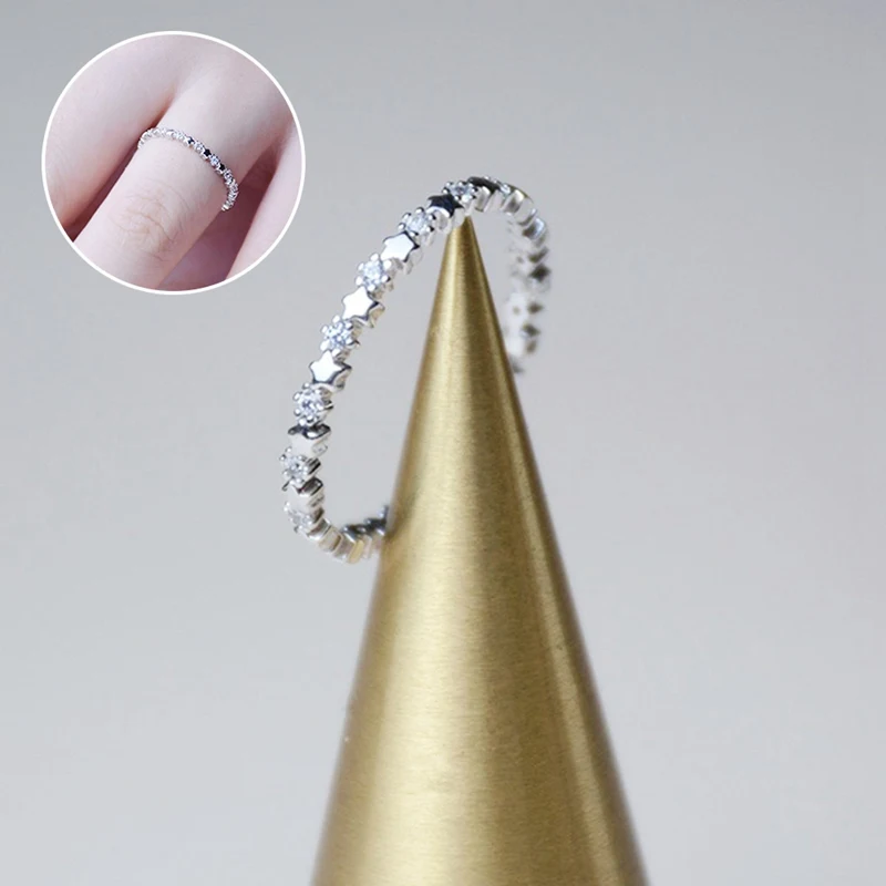 Delicate couples Ring Thin Silver Plated CZ Zircon Star Rings Wedding Engagement Party Gifts 2021
Delicate couples Ring Thin Silver Plated CZ Zircon Star Rings Wedding Engagement Party Gifts 2021