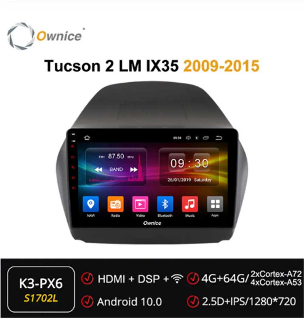 Ownice восьмиядерный 2 DIN Android 10 0 автомобильное радио DVD плеер GPS для hyundai Tucson LM IX35 2009 2015