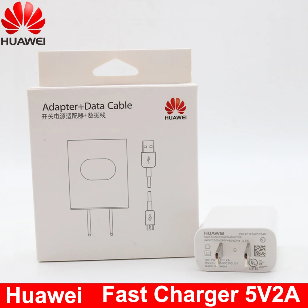 Быстрое зарядное устройство Huawei 5В 2A Mate 10 Lite оригинальный зарядный кабель с