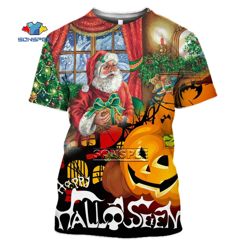 Novelty Pincou T-shirt Magic Santa Claus Halloween Pumpkin Lantern Contrast Color Splicing Tshirt Fashion Oversized Itself Tops
Novelty Pincou T-shirt Magic Santa Claus Halloween Pumpkin Lantern Contrast Color Splicing Tshirt Fashion Oversized Itself Tops