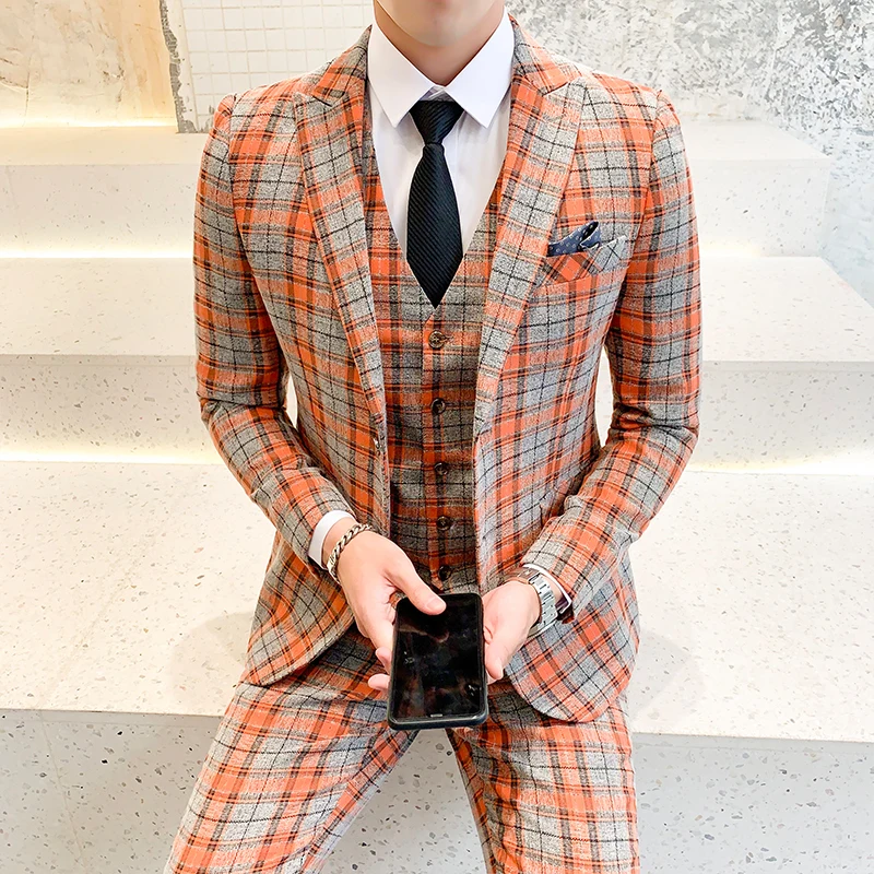 2020 Costume Homme Costume Homme Mariage Plaid Italian Suits Mens Smoking Jackets Mens Wedding Suits Plus Size 4XL 5XL
2020 Costume Homme Costume Homme Mariage Plaid Italian Suits Mens Smoking Jackets Mens Wedding Suits Plus Size 4XL 5XL