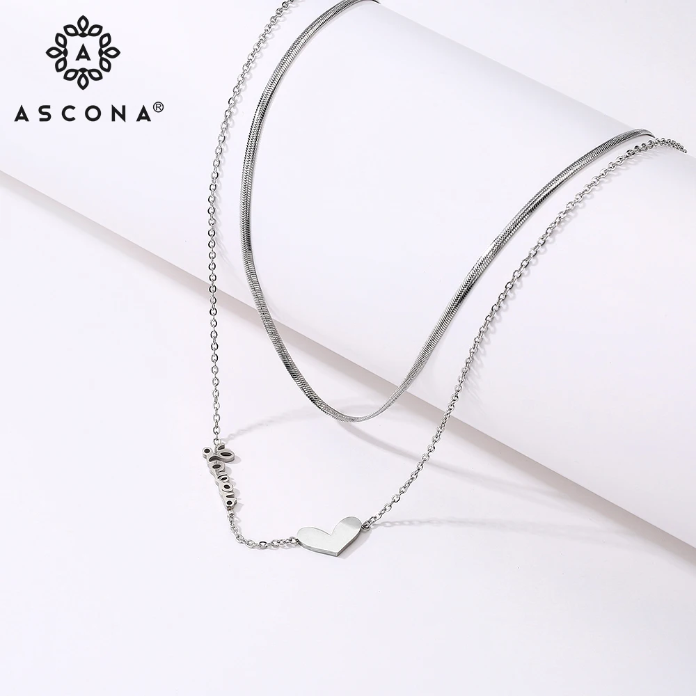 ASCONA Stainless Steel Pendant Love Style Necklace Silver Plated Hip Hop Pendant Necklace Charm Lady's Birthday Gift
ASCONA Stainless Steel Pendant Love Style Necklace Silver Plated Hip Hop Pendant Necklace Charm Lady's Birthday Gift