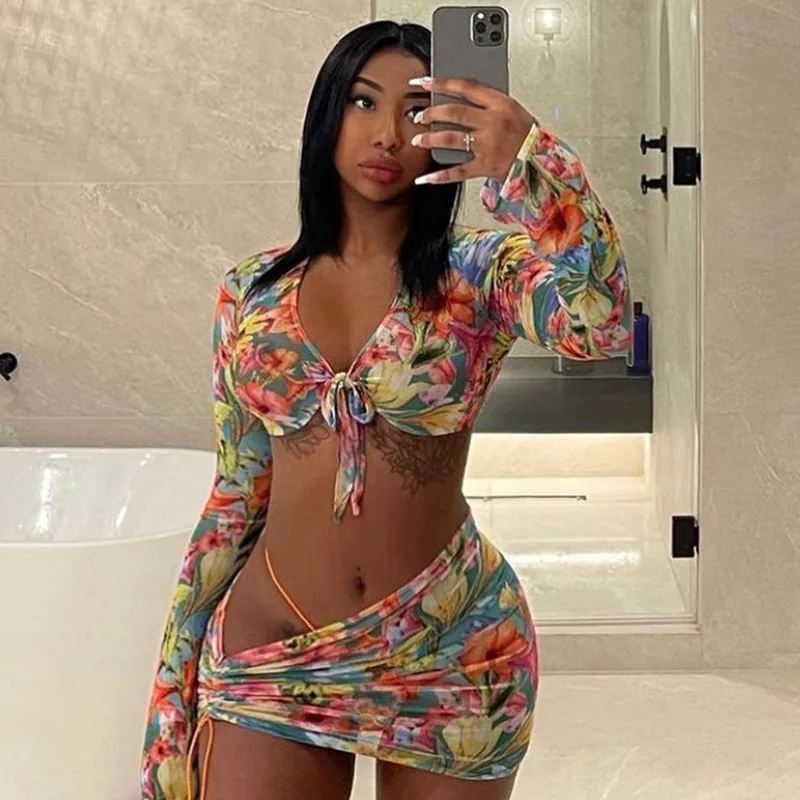 Donsignet Fashion Women's Suit Sexy Beach Print Twisted Pleated Hip Net Yarn Suit Skirt Two-piece Suit Regular Women's clothing
Donsignet Fashion Women's Suit Sexy Beach Print Twisted Pleated Hip Net Yarn Suit Skirt Two-piece Suit Regular Women's clothing