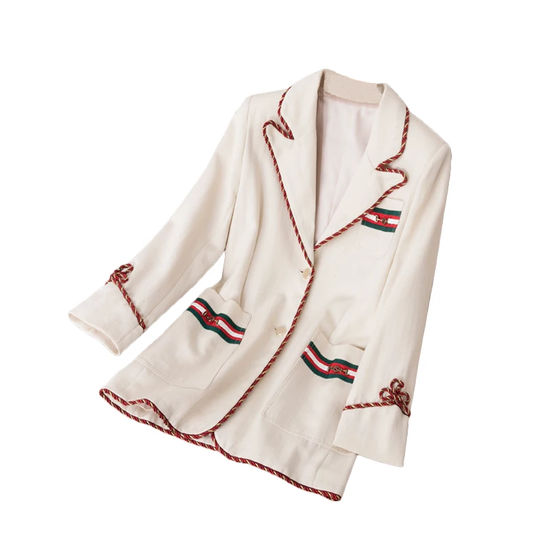 New style fashion small fragrant style top leisure Beige suit coat suit suit female South Korean slim spring and Autumn
New style fashion small fragrant style top leisure Beige suit coat suit suit female South Korean slim spring and Autumn