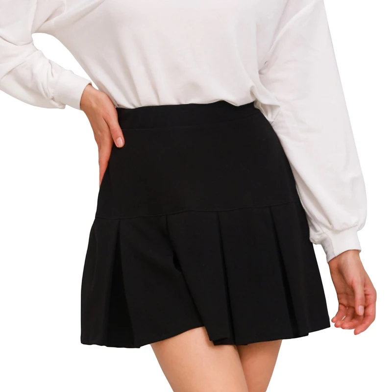 Summer Female Skirt High Waisted Pleated Solid Color Women Skirts Skater Tennis Skirt With Shorts Pockets A-Line Mini Skirt
Summer Female Skirt High Waisted Pleated Solid Color Women Skirts Skater Tennis Skirt With Shorts Pockets A-Line Mini Skirt
