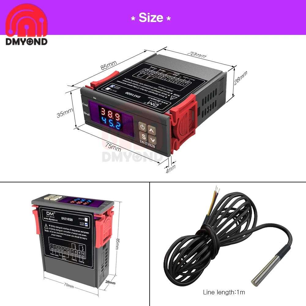 DST1020 AC 110-220V Digital Thermostat Humidistat Humidity Temperature Controller Regulator Thermometer Meter replace STC-1000
DST1020 AC 110-220V Digital Thermostat Humidistat Humidity Temperature Controller Regulator Thermometer Meter replace STC-1000