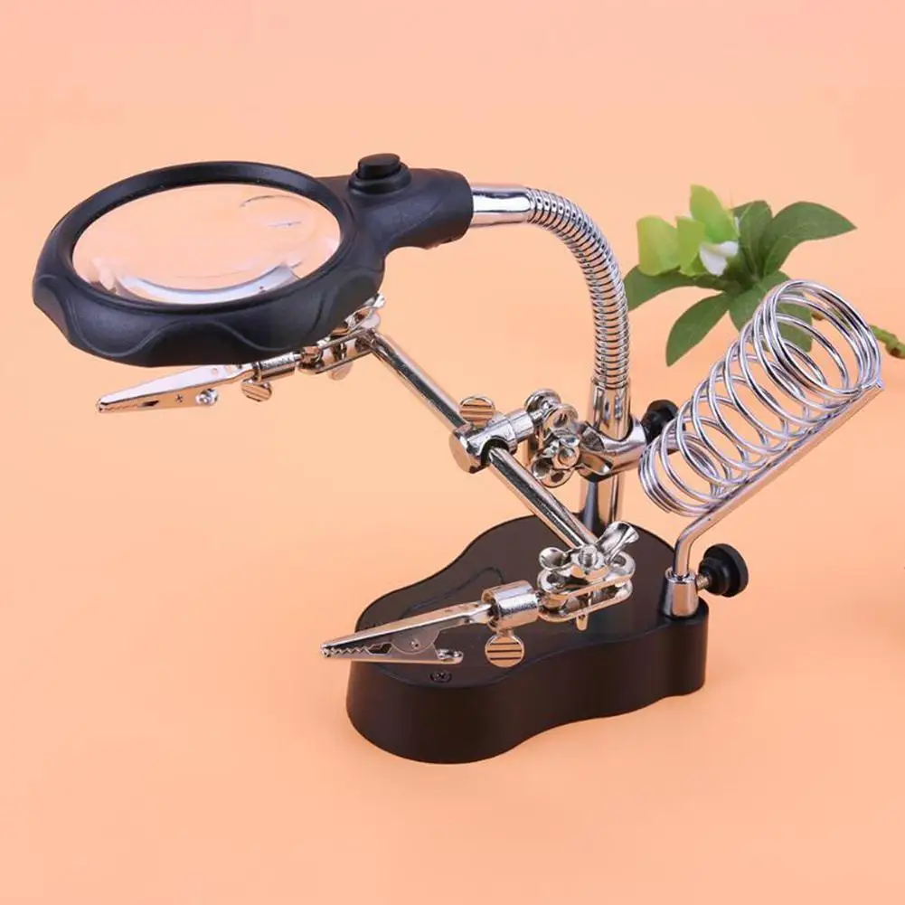 Multi-function Welding Station Magnifier LED Lighting Desktop Stand Soldering Tool Auxiliary Tool Equipment Holder Repair H1Y0
Multi-function Welding Station Magnifier LED Lighting Desktop Stand Soldering Tool Auxiliary Tool Equipment Holder Repair H1Y0