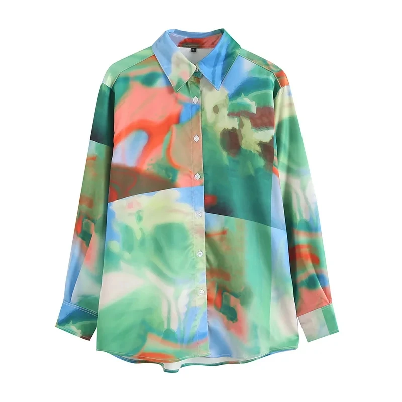 Nice Pop Women Ink Stain Printed Shirt Loose Casual Spring Autumn Beach Blouse Temperament Chic Personal Ladies Top
Nice Pop Women Ink Stain Printed Shirt Loose Casual Spring Autumn Beach Blouse Temperament Chic Personal Ladies Top