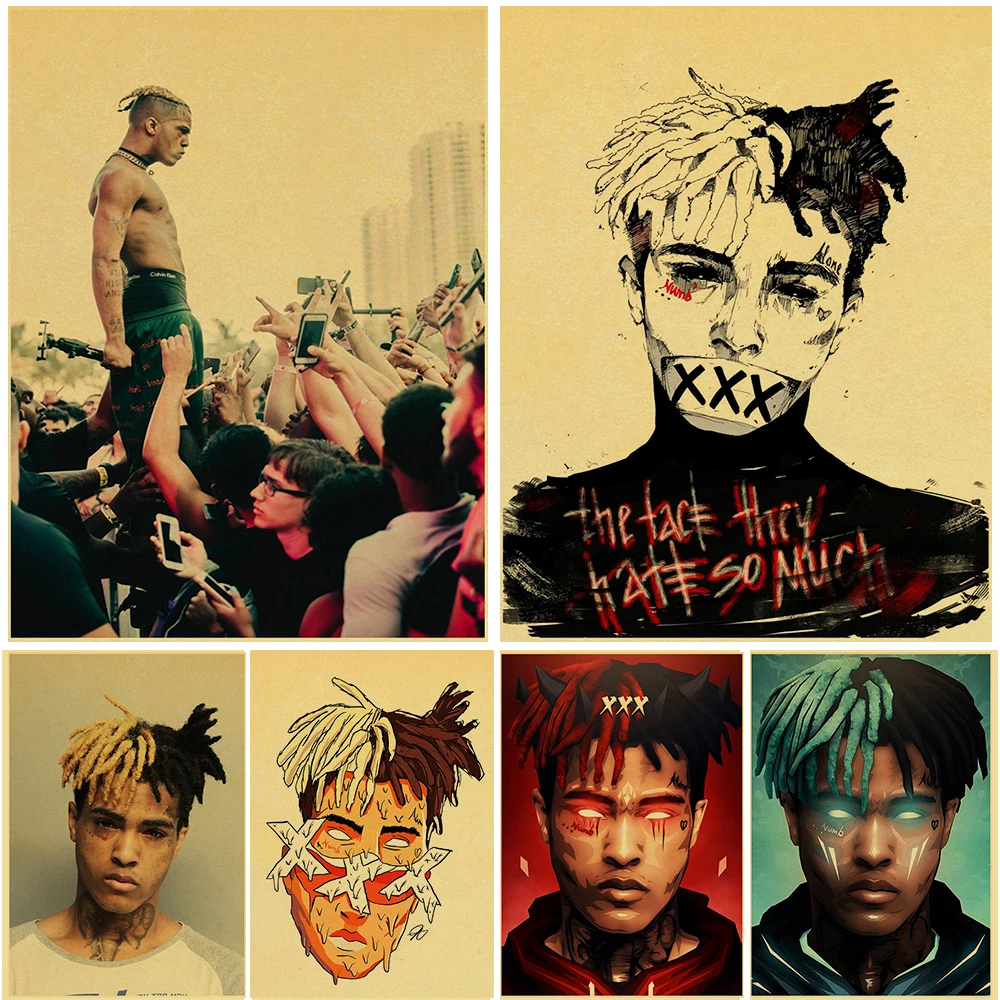 Buy Three Get One Free XXXTentacion Poster of American Rapper Character In Brown Paper Retro Decor Bedroom Cafe Wall Decor
Buy Three Get One Free XXXTentacion Poster of American Rapper Character In Brown Paper Retro Decor Bedroom Cafe Wall Decor