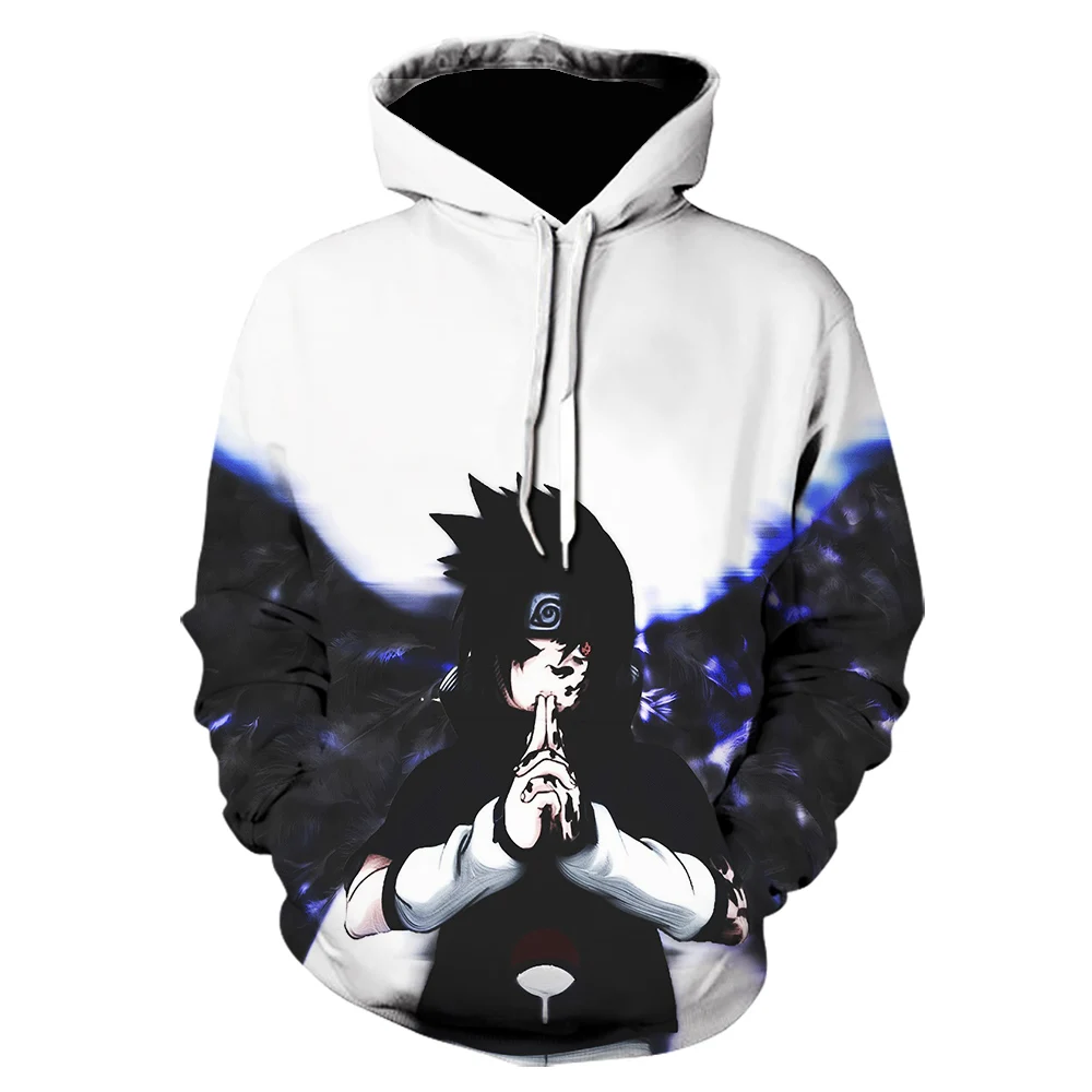 Аниме толстовки с капюшоном Harajuku худи для мужчин/женщин Uzumaki Naruto Uchiha Sasuke 3D модная