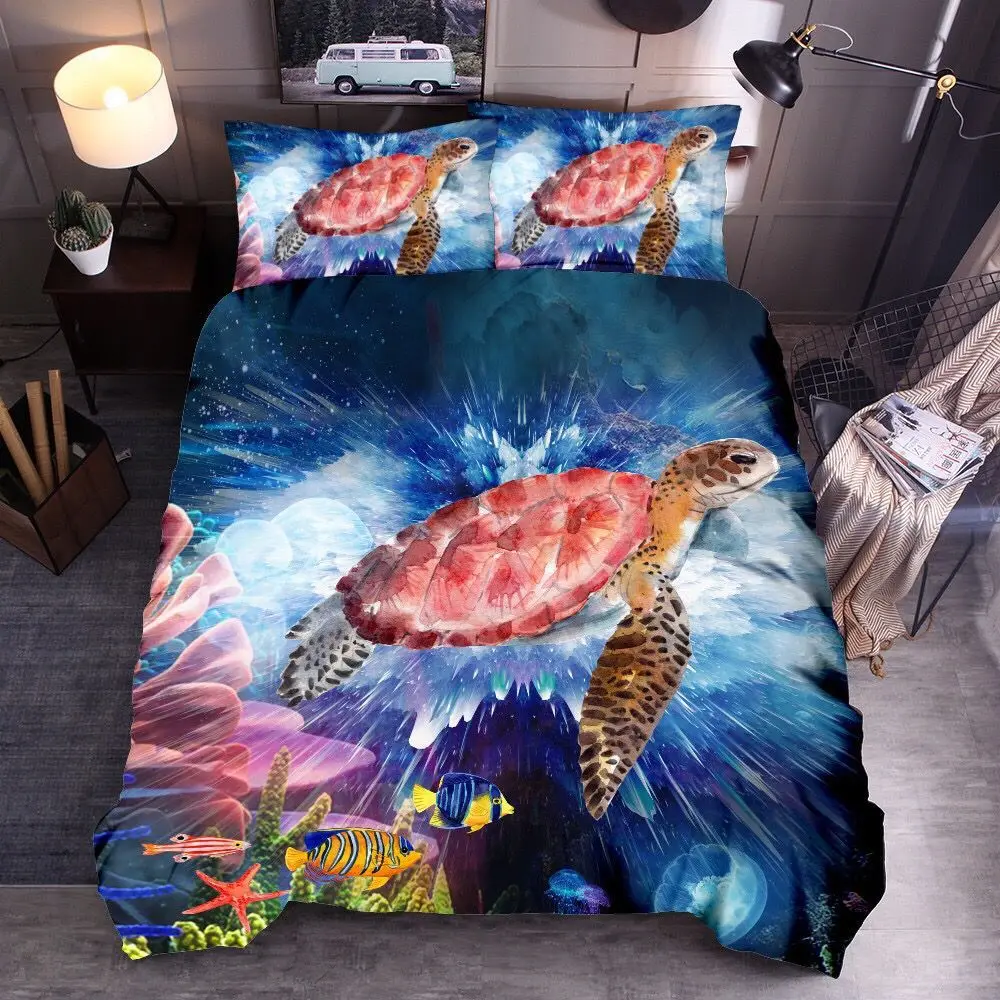 3D Printed Sea Turtle Duvet Cover Set For Kids 2/3pcs Single Queen King Bedclothes Bed Linen Bedding Sets No sheet SJ400 
3D Printed Sea Turtle Duvet Cover Set For Kids 2/3pcs Single Queen King Bedclothes Bed Linen Bedding Sets No sheet SJ400