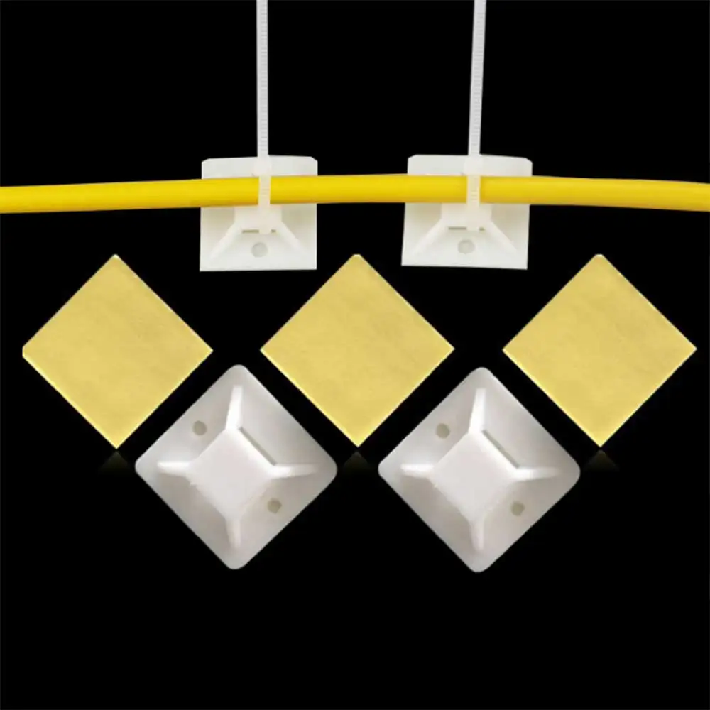 100 Pack Zip Tie Adhesive-Backed Mounts Cable Tie Base Holders Screw-hole Anchor Point Provides Optimal Strength for Long
100 Pack Zip Tie Adhesive-Backed Mounts Cable Tie Base Holders Screw-hole Anchor Point Provides Optimal Strength for Long