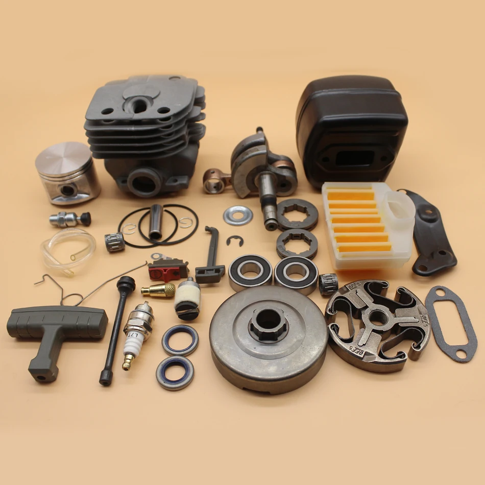50MM Engine Cylinder Crankshaft Exhaust Muffler Clutch Drum Overhaul Set Fit Husqvarna 365 372 XP 371 Chainsaw NIKASIL PLATED
50MM Engine Cylinder Crankshaft Exhaust Muffler Clutch Drum Overhaul Set Fit Husqvarna 365 372 XP 371 Chainsaw NIKASIL PLATED