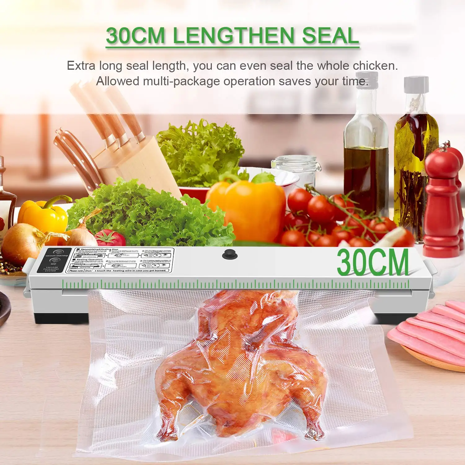 Electric Vacuum Sealer Packaging Machine For Home Kitchen Including 10pcs Food Saver Bags Vacuum Food Sealing 110V/220V
Electric Vacuum Sealer Packaging Machine For Home Kitchen Including 10pcs Food Saver Bags Vacuum Food Sealing 110V/220V