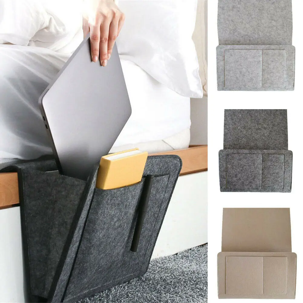Bedside Felt Storage Bag with Pockets Bed Sofa Desk Hanging Organizer for Phone Magazines Tablets Remotes C44
Bedside Felt Storage Bag with Pockets Bed Sofa Desk Hanging Organizer for Phone Magazines Tablets Remotes C44