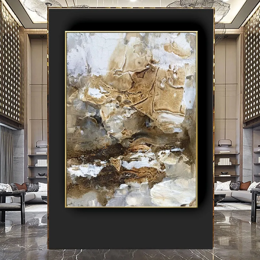 Retro Home Decor Wall Art Hand-Painted Abstract Oil Painting Palette Knife Thick Oil Texture Canvas Art For Porch Vertical Mural
Retro Home Decor Wall Art Hand-Painted Abstract Oil Painting Palette Knife Thick Oil Texture Canvas Art For Porch Vertical Mural