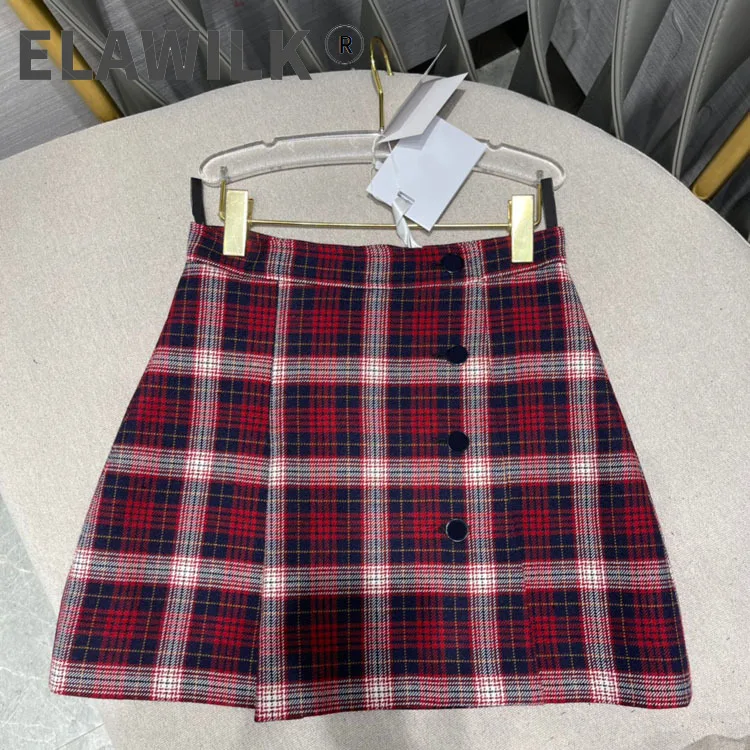 British Style Red Plaid Skirts for Women Summer 2021 Top Quality Silk Lining 100% Wool Skirts Luxury Brand High Waist Slim Skirt
British Style Red Plaid Skirts for Women Summer 2021 Top Quality Silk Lining 100% Wool Skirts Luxury Brand High Waist Slim Skirt