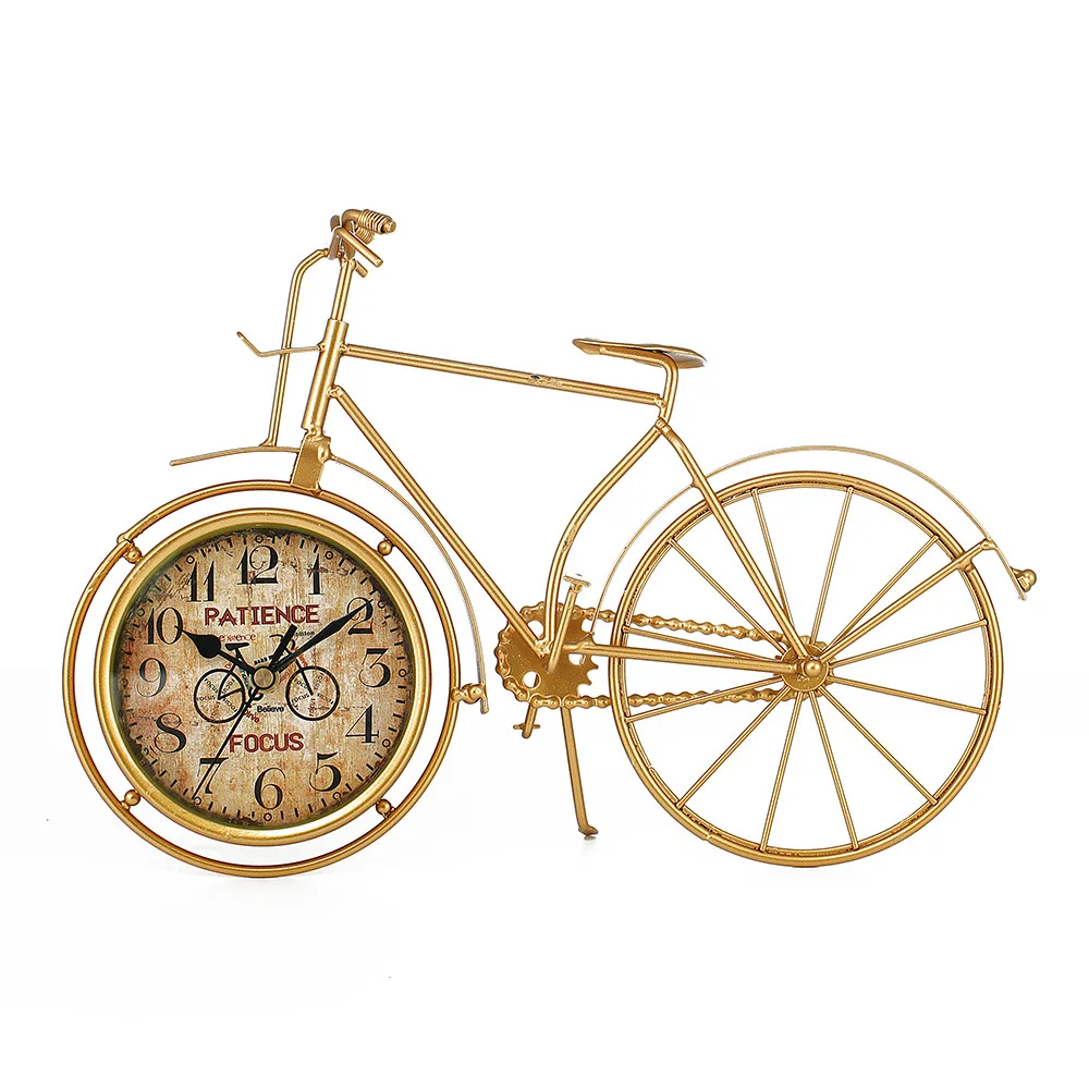 Simple Personality Clock Mute Iron Decoration Desk Clocks Home Creative Tyrant Golden Bicycle Clock
Simple Personality Clock Mute Iron Decoration Desk Clocks Home Creative Tyrant Golden Bicycle Clock