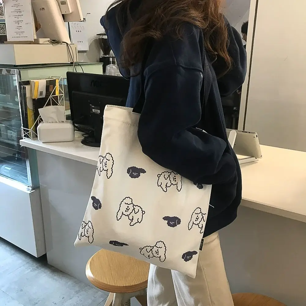 Lovely Cut Dogs Pattern Women Canvas Handbags Fashion Daily Use Foldable Ladies Shopping Shoulder Bags Girls Large Casual Tote
Lovely Cut Dogs Pattern Women Canvas Handbags Fashion Daily Use Foldable Ladies Shopping Shoulder Bags Girls Large Casual Tote