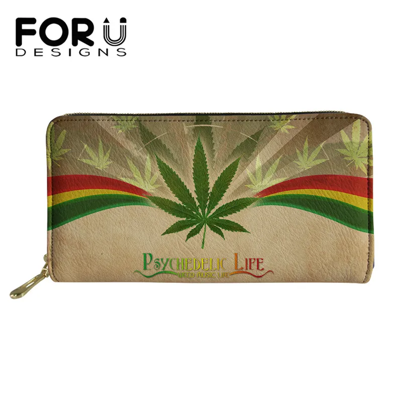 FORUDESIGNS Vintage Green Weed Leaf Print Brand Designer Luxury Purses Women Girl Long Leather Wallets With Zipper Female Clutch
FORUDESIGNS Vintage Green Weed Leaf Print Brand Designer Luxury Purses Women Girl Long Leather Wallets With Zipper Female Clutch