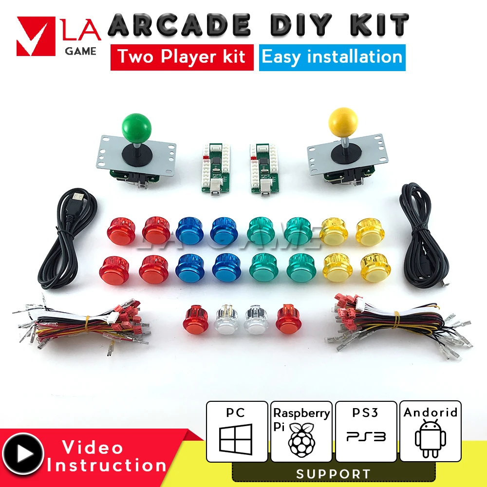2 Player Arcade Cabinet Diy Kit Sanwa Joystick Usb To Pc/rasberry Arcade Led Buttons 30mm Kit Pandora Box Arcade 9 Game Box
2 Player Arcade Cabinet Diy Kit Sanwa Joystick Usb To Pc/rasberry Arcade Led Buttons 30mm Kit Pandora Box Arcade 9 Game Box