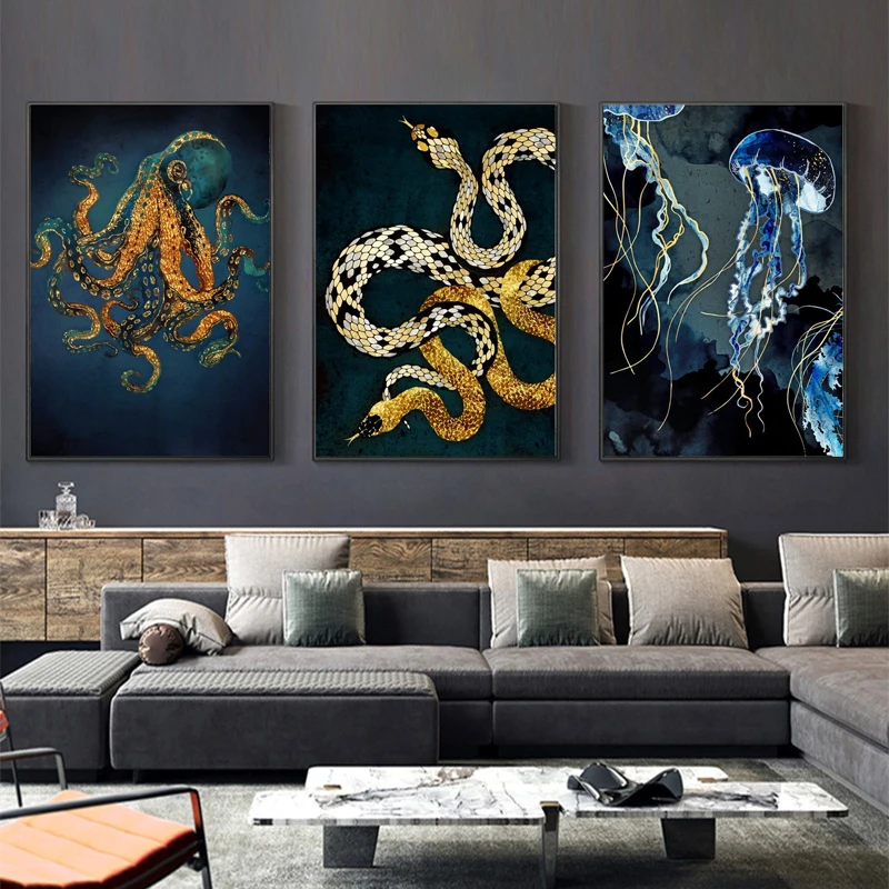 Abstract Snake Octopus Jellyfish Canvas Painting Animal Posters and Prints Decor Wall Art Pictures for Living Room Home Cuadros
Abstract Snake Octopus Jellyfish Canvas Painting Animal Posters and Prints Decor Wall Art Pictures for Living Room Home Cuadros
