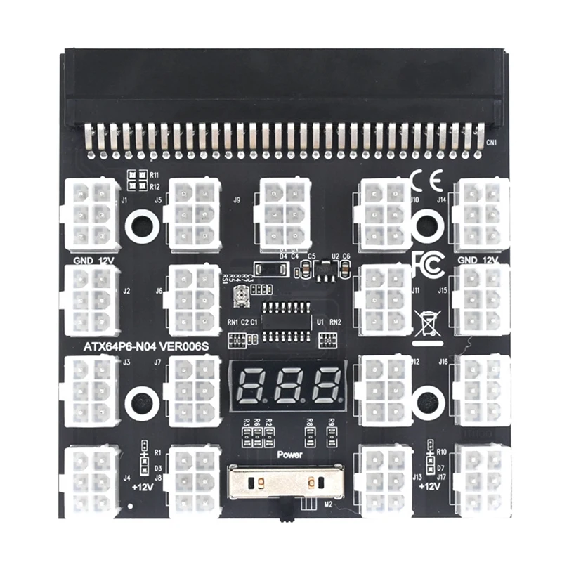 Breakout Board 17 Port 6Pin LED Display Power Module Server Card 6Pin to 8Pin Cable for HP 1200W 750W PSU GPU BTC Mining
Breakout Board 17 Port 6Pin LED Display Power Module Server Card 6Pin to 8Pin Cable for HP 1200W 750W PSU GPU BTC Mining